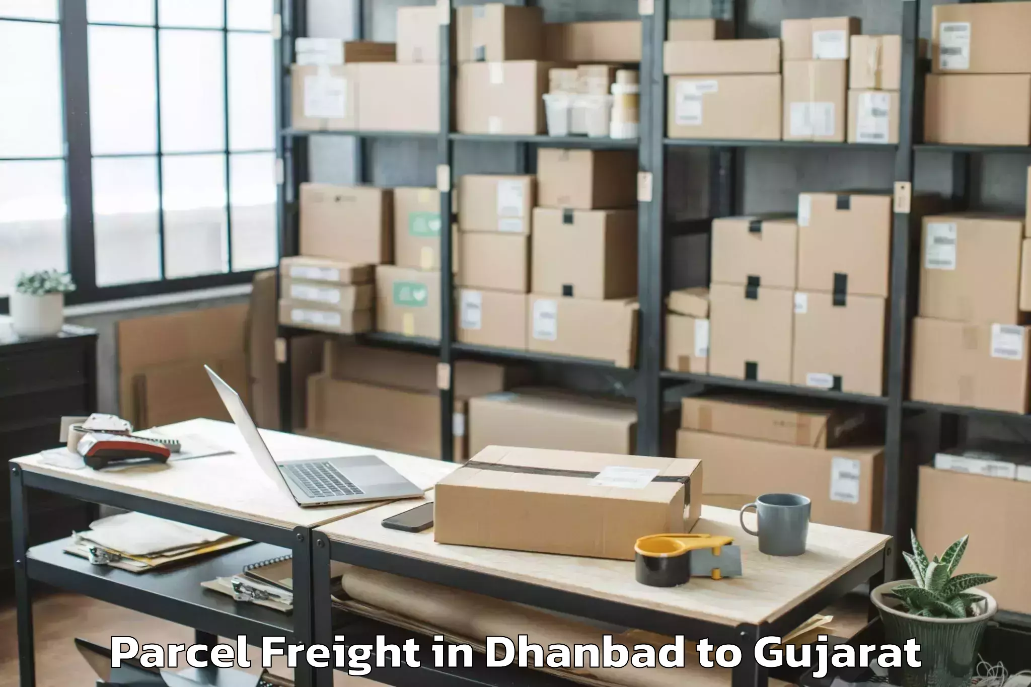 Easy Dhanbad to Mahuva Parcel Freight Booking